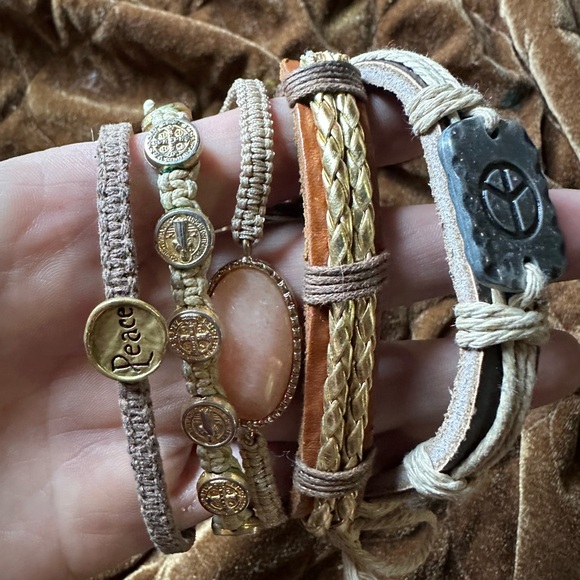 Bohemian Multi-Layered Bracelet Set - Picture 1 of 5
